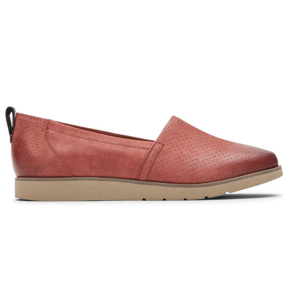 Mocassins Mulher Rockport Cobb Hill Laci Slip-On Vinho Tinto,Portugal SPXIJ-6180